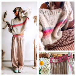 ZolaLowWaist trousers stripe Beige