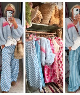 NEW ZolaTrousers Blue Block or Stripe