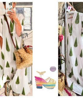 NEW: Zola “Green Leaves” kaftan/jurkje🌿