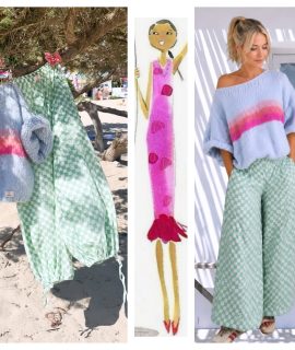 Nee: ZolaSweater Short Sleeves&BalloonTrousers