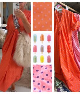 NEW: ZolaPolkadot kaftan Orange