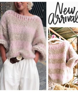 NEW: ZolaBigStripe Sweater Pinkie/Beige