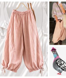 NEW: BigBaggy BalloonTrousers SoftStripe
