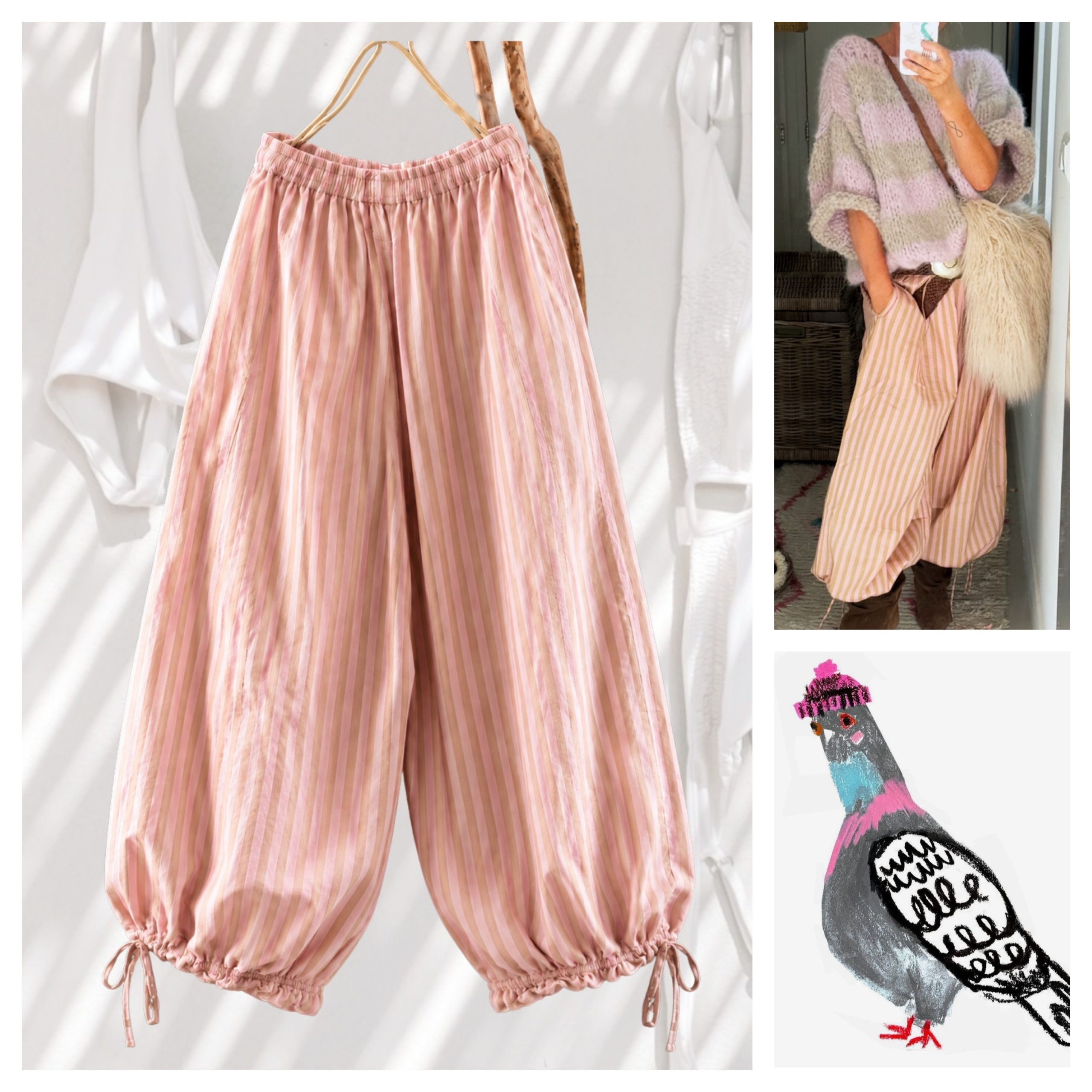 NEW: BigBaggy BalloonTrousers SoftStripe