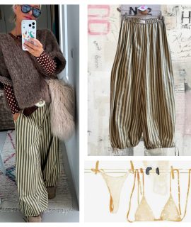 NEW: The Annie BigBaggyBalloonStripe Trousers Beige