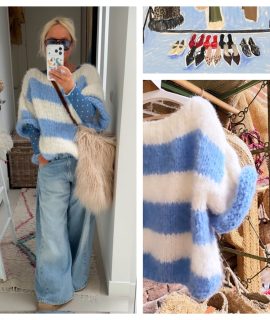 NEW: ZolaBlue/Ivory Stripe Sweater🐠